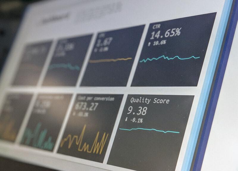Real-time analytics monitoring screen showing live data